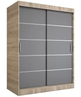 Szafy - Szafa przesuwna dąb sonoma + antracyt 150 cm L2-D16 - miniaturka - grafika 1