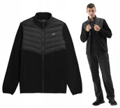 Bluzy męskie - 4F MĘSKA BLUZA POLAR PUCHOWY ZE STÓJKĄ ROZPINANY rozm XL - miniaturka - grafika 1