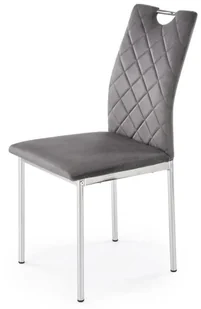 Krzesło tapicerowane K578 VELVET szare HALMAR - Krzesła - miniaturka - grafika 1