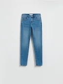 Spodnie damskie - Reserved - Jeansy slim mid rise - niebieski - miniaturka - grafika 1