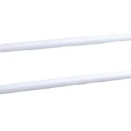 Wieszaki łazienkowe - Wieszak na ręczniki łazienkowe, nie wymaga wiercenia, biały, ścienny, z 2 haczykami, biały aluminiowy drążek na ręczniki, 2-poziomowy, 50 cm - miniaturka - grafika 1