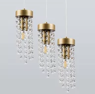 Lampy sufitowe - Polux GEA-3 3xE27 gold + crystal il mio Lampa wisząca 316295 316295 - miniaturka - grafika 1