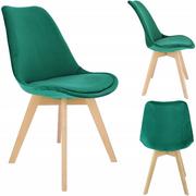 Krzesła - Jumi, Krzesło skandynawskie, Tapicerowane, Zielone - miniaturka - grafika 1