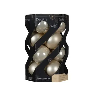 Bombka plastikowa 6 cm 12 sztuk perłowy - Bombki - miniaturka - grafika 1