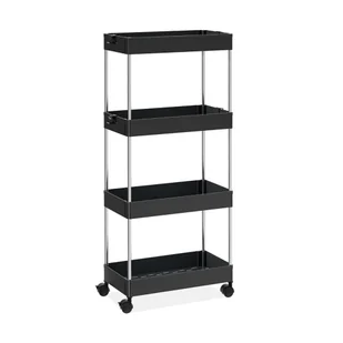 Regał, szafka na kółkach 4 poziomy 38 x 88 x 20,5 cm SZ34CZ - Szafki łazienkowe - miniaturka - grafika 1