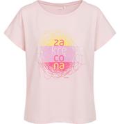 Moda i Uroda OUTLET - Damski t-shirt z krótkim rękawem, z napisem zakręcona, różowy - miniaturka - grafika 1