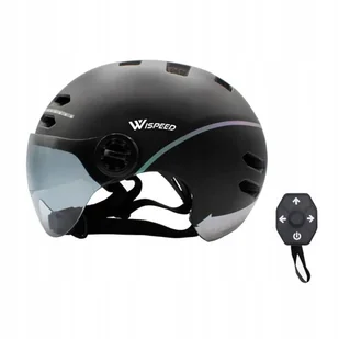Kask rowerowy Wispeed FT03-A Black Mat L 58-61cm Led - Kaski rowerowe - miniaturka - grafika 1