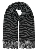 Apaszki i szaliki damskie - ONLY Szal w kolorze antracytowo-czarnym - miniaturka - grafika 1