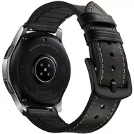 Akcesoria do smartwatchy - Best Accessories Best Accessories UNIWERSALNY PASEK SKÓRZANY 20MM CZARNY BLACK 2566 - miniaturka - grafika 1