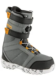 Nitro Snowboards Dziecięce buty snowboardowe Rover QLS '19 lekkie ciepłe dziecięce buty snowboardowe z systemem szybkiego sznurowania, Charc-Blk-Orange, 19,5 - Buty snowboardowe - miniaturka - grafika 1