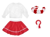 Dresy i komplety dla dziewczynek - ZESTAW NARODOWY BIAŁO-CZERWONY 116-128 4el - miniaturka - grafika 1