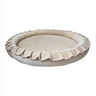 Kokony niemowlęce - Mata dla dziecka GNIAZDKO VELVET krem - miniaturka - grafika 1