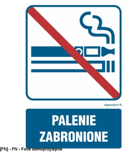 SIGNPROJECT RB038 - Palenie zabronione 350x525 - Tablice BHP - miniaturka - grafika 1