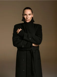 Reserved - Płaszcz z wełną - czarny - Płaszcze damskie - miniaturka - grafika 1