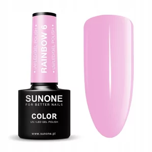 Sunone Rainbow 6 różowy lakier hybrydowy 5ml - Lakiery hybrydowe - miniaturka - grafika 1