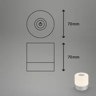 Lampy stojące - Briloner Lampa stołowa LED Smal, kolor chrom, 2 700 K, ściemniana - miniaturka - grafika 1