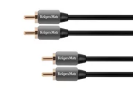 Kable - Kruger&Matz Krüger&amp;Matz Kabel 2RCA-2RCA 1m KM0304 KM0304 - miniaturka - grafika 1