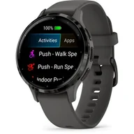 Smartwatch - Garmin Venu 3S 010-02785-00 - 41mm - bezel ze stali nierdzewnej w kolorze slate z kopertą w kolorze Pebble Gray i silikonowym paskiem - miniaturka - grafika 1