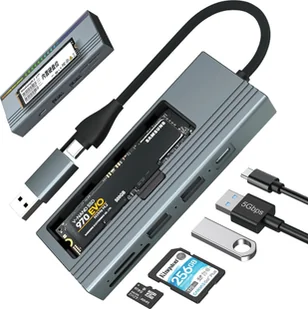 HUB USB Reagle REAGLE Hub Obudowa Na Dysk SSD NVME SATA M.2 USB-C 3.2 M2 Adapter Kieszeń - Huby USB - miniaturka - grafika 1