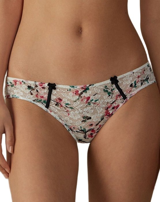 INTIMISSIMI figi majtki koronkowe Bloom&Blossom kwiaty bawełniany klin M 38