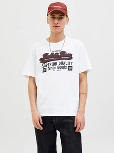Jack & Jones Koszulka "Jjelogo" w kolorze białym - Koszulki męskie - miniaturka - grafika 1