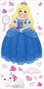 Naklejki dla dzieci mat królewna Księżniczka 13, 120x60 cm - Naklejki na ścianę - miniaturka - grafika 1