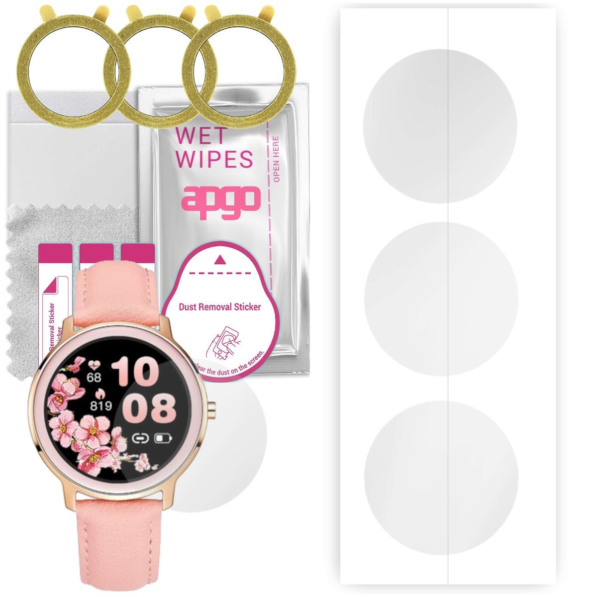 3x Folia hydrożelowa do Bemi VEN - apgo Smartwatch Hydrogel Protection Ochrona na ekran smartwatcha