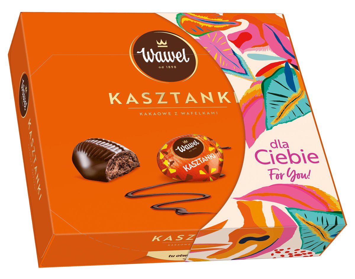 Bombonierka Czekoladki nadziewane Kasztanki Wawel 330g Oferta okazjonalna