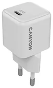 Ładowarki do telefonów - Canyon CU20C GaN 20W 1xPD EU Biała - miniaturka - grafika 1