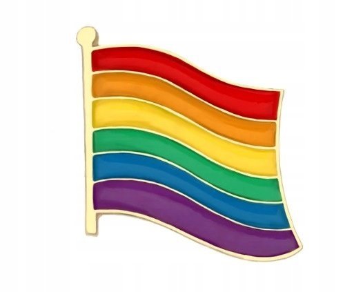 NOWA PRZYPINKA, BROCHA, PIN - TĘCZOWA FLAGA LGBT