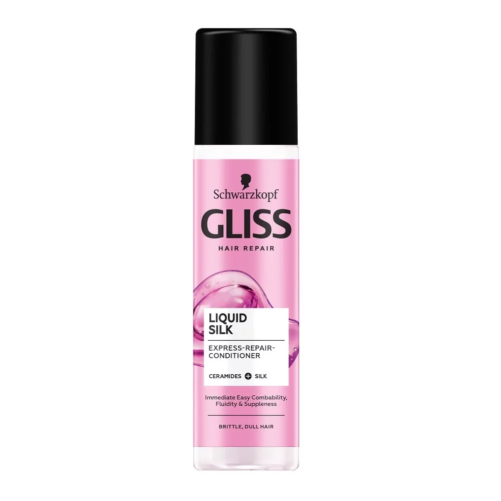 Schwarzkopf GLISS KUR Liquid Silk Gloss Odżywka ekspresowa do włosów matowych i łamliwych, 200 ml 9000100256087