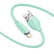 Kable USB - Baseus kabel, przewód USB Lightning 2,4A długość 2 m Jelly Liquid Silica Gel zielony CAGD000106 - miniaturka - grafika 1
