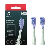 Końcówki do szczoteczek elektrycznych - Oclean Ultra White Green Firm Końcówki do szczoteczki sonicznej 2 sztuki - miniaturka - grafika 1