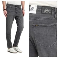Spodnie męskie - Spodnie Męskie Lee Austin Regular Fit Jeansy W32 L34 Szare Dark Smoke - miniaturka - grafika 1