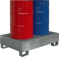 Narzędzia samochodowe - Topserw Stalowa wanna ociekowa, ocynkowana z kratownicą na 2 beczki o pojemności 214 l, wym. 1340 x 860 x 320 mm - miniaturka - grafika 1