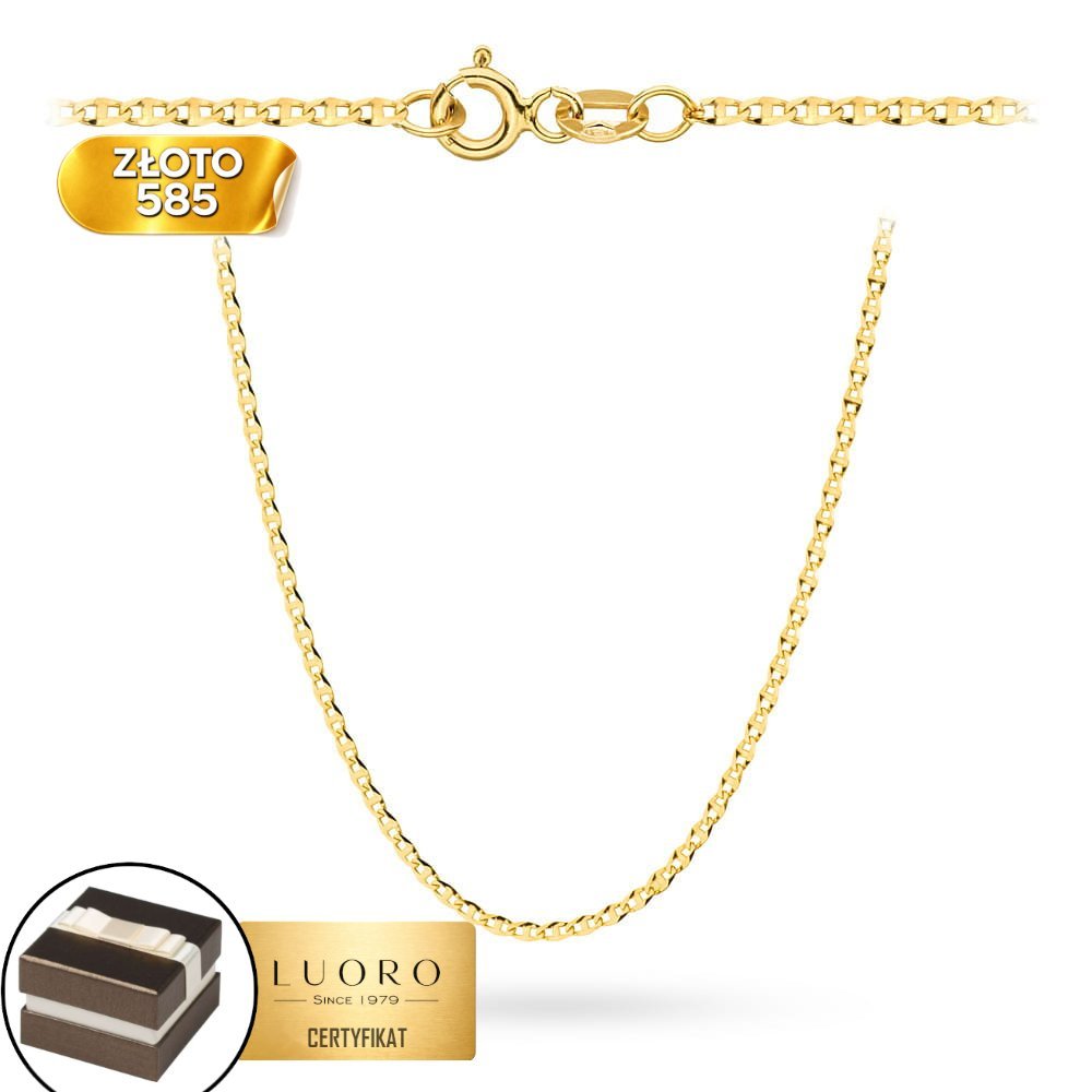 ŁAŃCUSZEK ZŁOTY 585 14K SPLOT GUCCI 55 CM ELEGANCKI PRESTIŻ