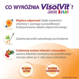 Visolvit Junior żelki 50 szt. - Witaminy i minerały - miniaturka - grafika 1