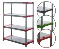 Szafy i regały magazynowe - Regał magazynowy regał plastikowy do piwnicy regał garażowy 138x120x46 EKO / Wamar-Sosenka - miniaturka - grafika 1