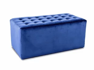 Pufa tapicerowana welurowa LORI 2 VELVET granatowa SIGNAL - Pufy i podnóżki - miniaturka - grafika 1