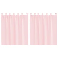 Zasłony - vidaXL Zasłony woalowe z pętelkami 2 szt. Jasnoróżowe 140x140 cm - miniaturka - grafika 1