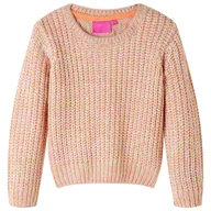 Moda i Uroda OUTLET - Sweter dziecięcy z dzianiny, pastelowy róż, 92 - miniaturka - grafika 1