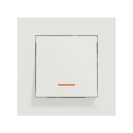 Wyłączniki światła i elektryczne - Schneider Electric Włącznik pojedynczy schodowy z podświeteniem Miluz Ed biały - miniaturka - grafika 1