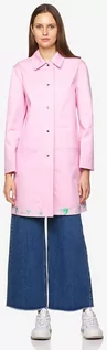 Płaszcze damskie - Benetton Płaszcz w kolorze różowym ze wzorem - grafika 1