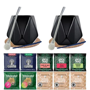Yerba Mate Zestaw dla Dwojga  Bombilla Tykwa 10x50g - Yerba Mate - miniaturka - grafika 1