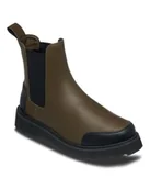 Botki damskie - Roxy Damskie sztyblety Idalie, czarne/khaki, 38 EU, Black khaki., 38 EU - miniaturka - grafika 1