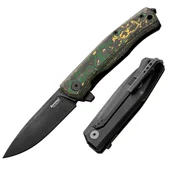 Noże - Nóż składany LionSteel Myto Toxic Storm Fat Carbon, Old Black MagnaCut by Molletta (MT01 MC TS) - miniaturka - grafika 1