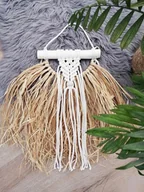 Dekoracje domu - Makrama na ścianę ze sznurka i rafii naturalnej - miniaturka - grafika 1