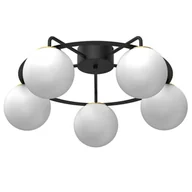 Lampy sufitowe - Geometryczna lampa sufitowa, złote dodatki LX 5669 z serii BALLO - miniaturka - grafika 1