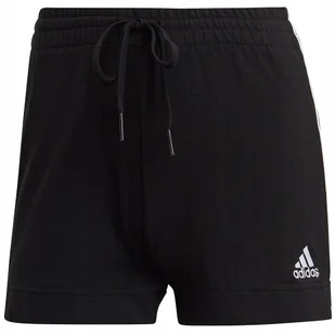 Spodenki damskie adidas Essentials Slim Shorts czarno-białe GM5523 XL - Spodenki damskie - miniaturka - grafika 1