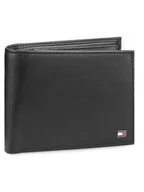 Portfele - Tommy Hilfiger Duży Portfel Męski Eton Cc Flap And Coin Pocket AM0AM00652 Czarny - miniaturka - grafika 1